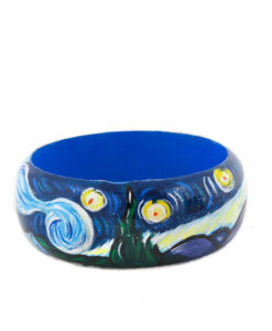 Bracciale dipinto a mano – La notte stellata di Van Gogh