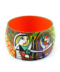 Bracciale dipinto a mano – Ragazza allo specchio di Picasso