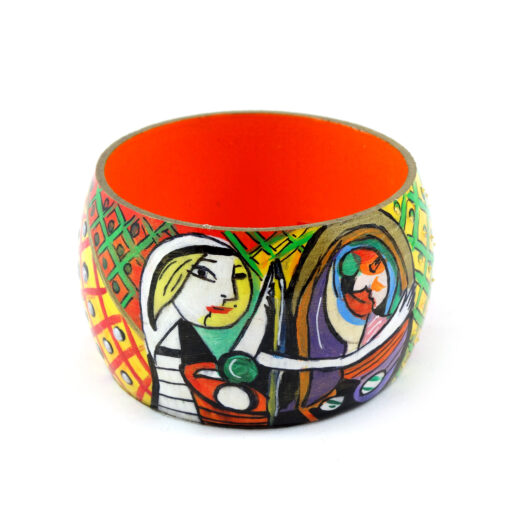 Bracciale dipinto a mano – Ragazza allo specchio di Picasso