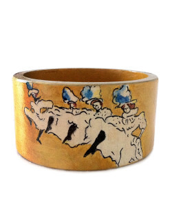 Bracciale dipinto a mano – La Troupe de M.lle Eglantine di Lautrec