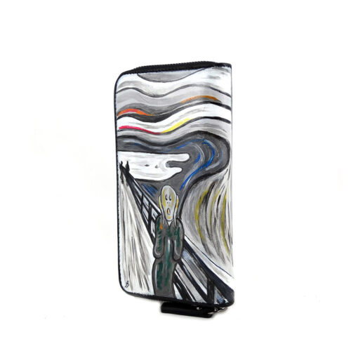 Portafoglio dipinto a mano – L’Urlo di Munch