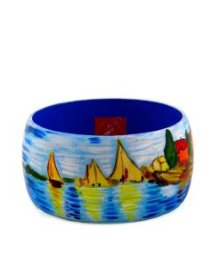 Bracciale dipinto a mano – Regate ad Argenteuil di Monet