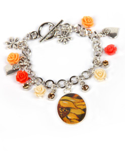 Bracciale dipinto a mano – Girasoli