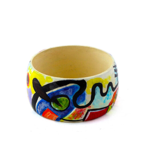 Bracciale dipinto a mano – Blu, giallo, rosso di Kandinskij