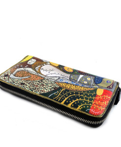 Portafoglio dipinto a mano – Serpenti d’acqua di Klimt