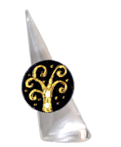 Anello dipinto a mano – L’albero della vita di Klimt