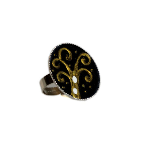 Anello dipinto a mano – L’albero della vita di Klimt