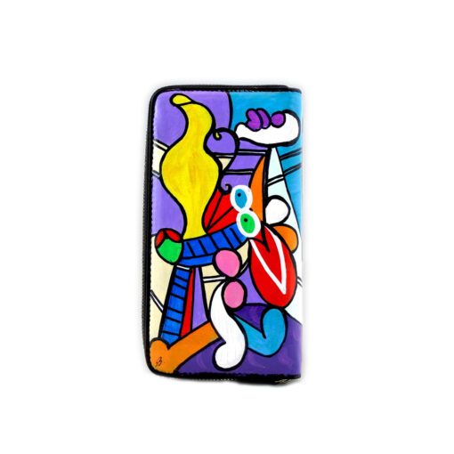 Portafoglio dipinto a mano – Nudo con natura morta di Picasso