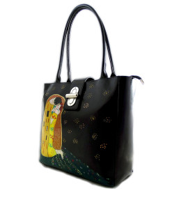 Borsa dipinta a mano – Il bacio di Klimt