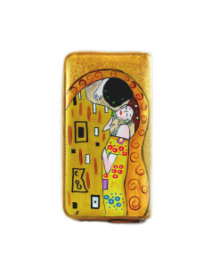 Portafoglio dipinto a mano – Il bacio di Klimt