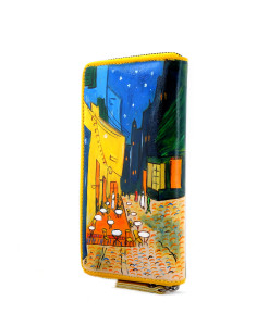 Portafoglio dipinto a mano – Caffè di notte di Van Gogh