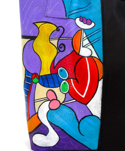 Borsa dipinta a mano – Nudo con natura morta di Picasso