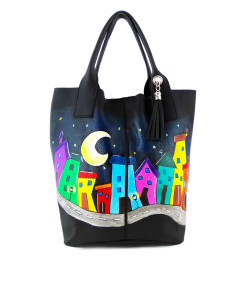 Borsa dipinta a mano – Crazy village