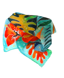 Foulard dipinto a mano – Paradiso