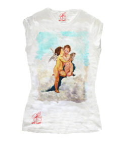 T-shirt dipinta - Amore e psiche, bambini di Bouguereau