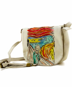 Borsa dipinta a mano – L'urlo di Munch cartoon color