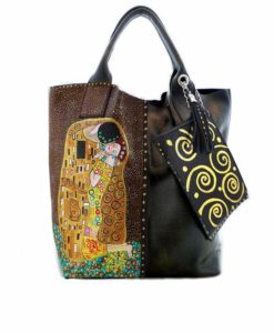 Borsa dipinta a mano – Il bacio di Klimt