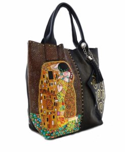 Borsa dipinta a mano – Il bacio di Klimt