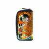 Portafoglio artigianale in pelle dipinto a mano – Il bacio di Klimt