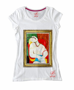 Maglietta in cotone dipinta a mano - Il sogno di Picasso