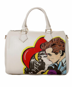 Borsa dipinta a mano – Love, omaggio a Roy Lichtenstein