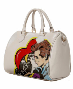 Borsa dipinta a mano – Love, omaggio a Roy Lichtenstein