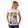 T-shirt in cotone dipinta a mano - Madre e figlio di Klimt cartoon color