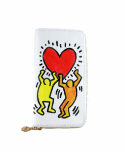 Portafoglio dipinto a mano – Omaggio a Keith Haring