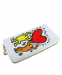 Portafoglio dipinto a mano – Omaggio a Keith Haring