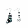 Orecchini dipinti a mano – Gattino black and white