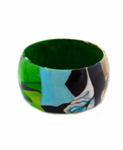 Bracciale dipinto a mano – Ragazza in verde di De Lempicka