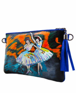 Borsa pochette dipinta a mano – Le ballerine di Degas