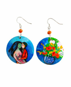Orecchini dipinti a mano – Bouquet di fiori di Chagall
