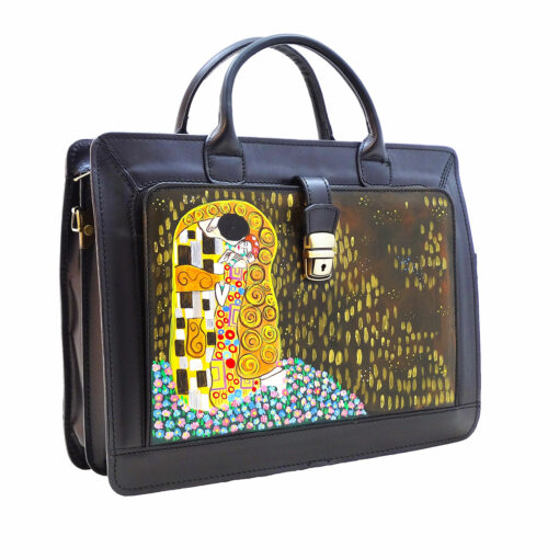 Borsa dipinta a mano – Il bacio di Klimt