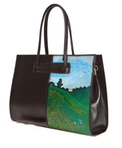 Borsa dipinta a mano - I papaveri di Claude Monet