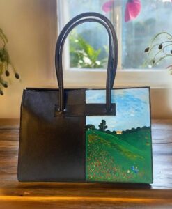 Borsa dipinta a mano - I papaveri di Claude Monet