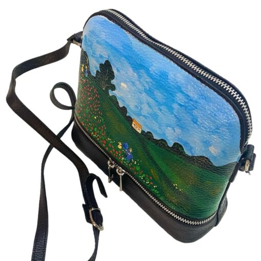 Borsa dipinta a mano – I papaveri di Claude Monet