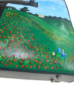 Borsa dipinta a mano - I papaveri di Claude Monet