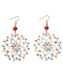 Orecchini dipinti a mano – Luminarie Salentine Rosone Color